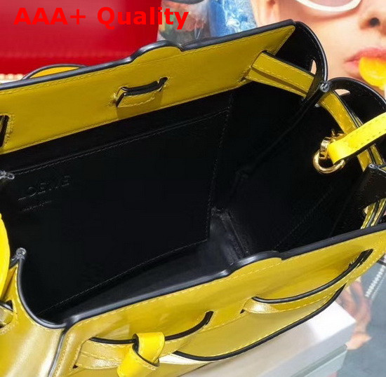 Loewe Lazo Mini Bag in Yellow Boxcalf Replica