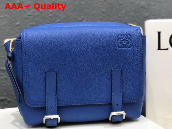 Loewe Military Messenger XS Bag Pacific Blue Soft Grained Calf Leather Replica