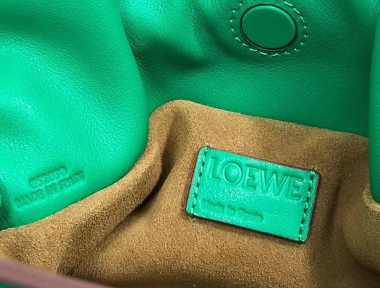 Loewe Mini Flamenco Clutch in Jungle Green Nappa Calfskin Replica