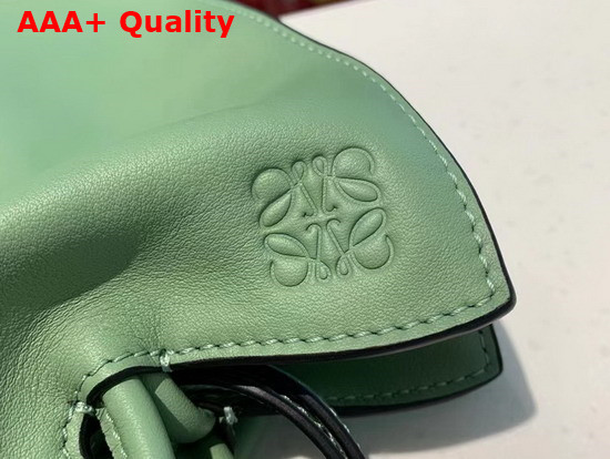 Loewe Mini Flamenco Clutch in Nappa Calfskin Apple Green Replica