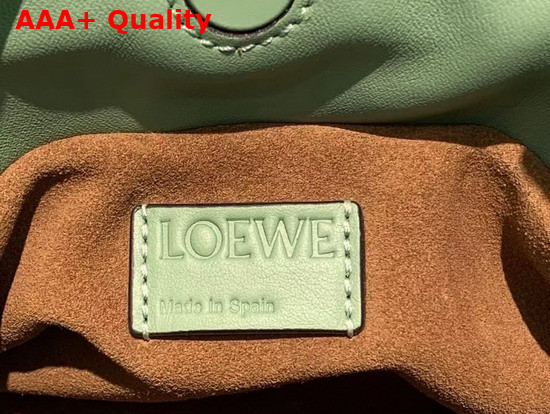 Loewe Mini Flamenco Clutch in Nappa Calfskin Apple Green Replica