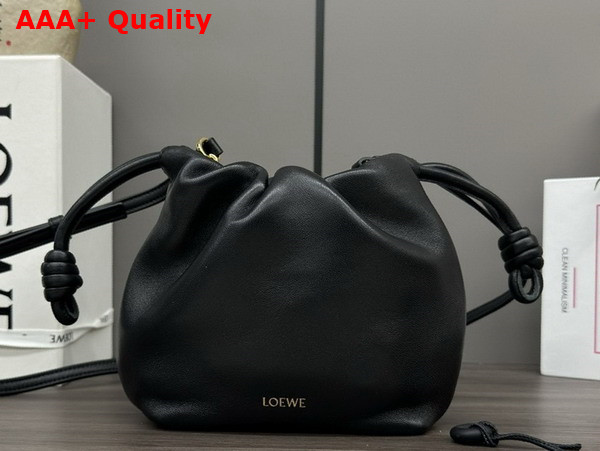 Loewe Mini Flamenco Purse Bag in Black Mellow Nappa Lambskin Replica