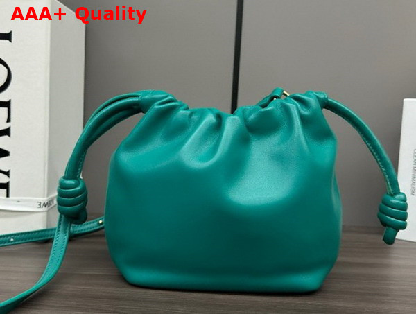 Loewe Mini Flamenco Purse Bag in Emerald Green Mellow Nappa Lambskin Replica