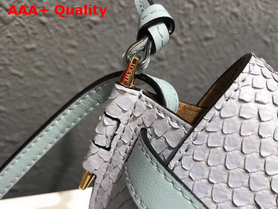 Loewe Mini Gate Bag Pale Blue Python Replica