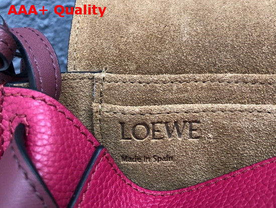 Loewe Mini Gate Bag Raspberry and Wine Grained Calf Replica