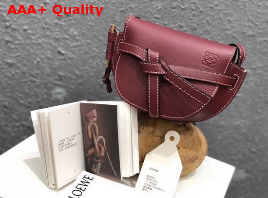 Loewe Mini Gate Bag Wine Replica