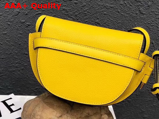 Loewe Mini Gate Bag Yellow Soft Grained Calf Leather Replica