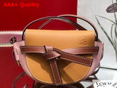 Loewe Mini Gate Bag in Smooth Calfskin Tan Medium Pink Replica