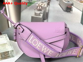 Loewe Mini Gate Dual Bag in Lilac Soft Calfskin and Jacquard Replica