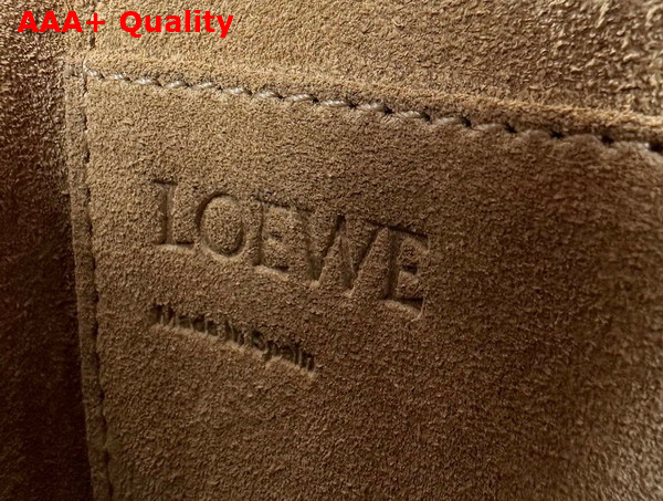 Loewe Mini Gate Dual Bag in Pearl Grey Soft Calfskin and Jacquard Replica