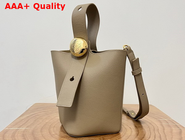 Loewe Mini Pebble Bucket Bag in Sand Soft Grained Calfskin Replica