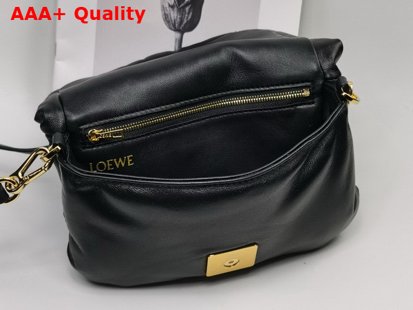 Loewe Mini Puffer Goya Bag in Black Shiny Nappa Lambskin Replica