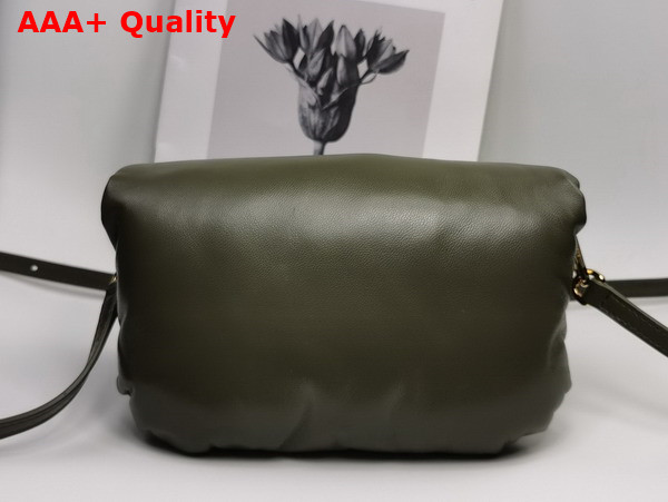 Loewe Mini Puffer Goya Bag in Dark Khaki Green Shiny Nappa Lambskin Replica