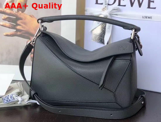 Loewe Small Puzzle Bag in Anthracite Soft Grained Calfskin Replica