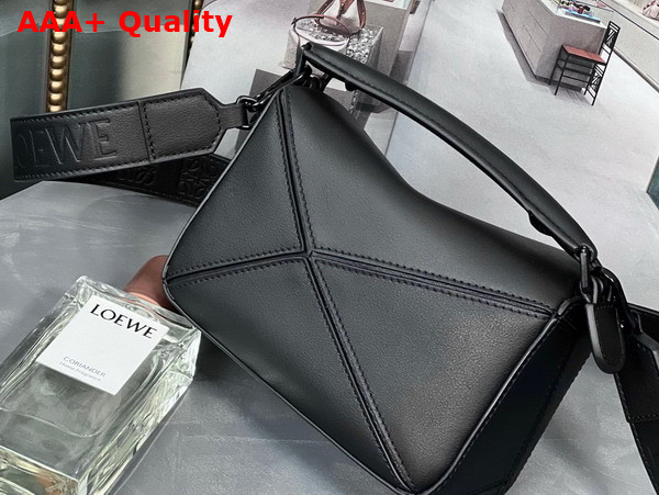 Loewe Mini Puzzle Bag in Black Satin Calfskin Replica