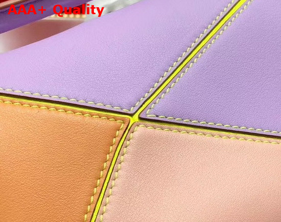 Loewe Mini Puzzle Bag in Classic Calfskin Mauve Soft Apricot Replica