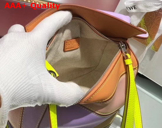 Loewe Mini Puzzle Bag in Classic Calfskin Mauve Soft Apricot Replica