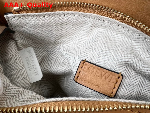 Loewe Mini Puzzle Bag in Classic Calfskin Soft Tan Cley Green Replica