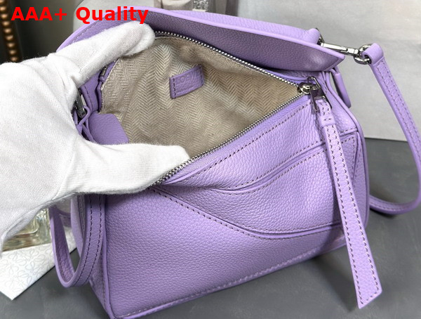 Loewe Mini Puzzle Bag in Light Mauve Soft Grained Calfskin Replica