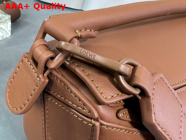 Loewe Mini Puzzle Bag in Pecan Satin Calfskin Replica