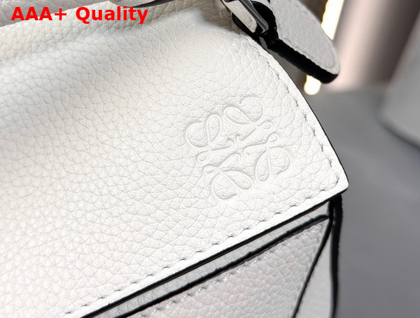 Loewe Mini Puzzle Bag in Soft White Soft Grained Calfskin Replica