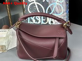 Loewe Mini Puzzle Edge Bag in Burgundy Classic Calfskin Replica