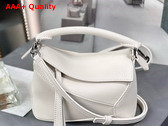 Loewe Mini Puzzle Edge Bag in Soft White Soft Grained Calfskin Replica