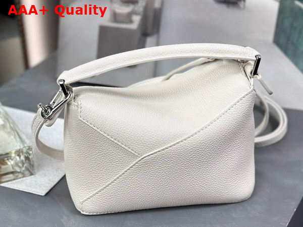 Loewe Mini Puzzle Edge Bag in Soft White Soft Grained Calfskin Replica