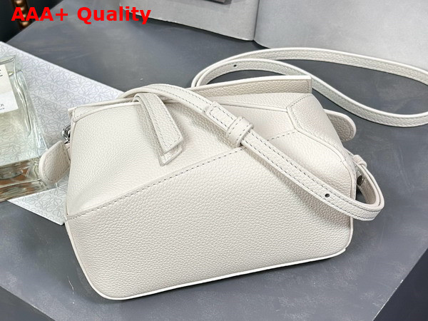 Loewe Mini Puzzle Edge Bag in Soft White Soft Grained Calfskin Replica