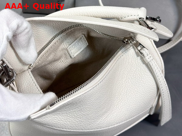 Loewe Mini Puzzle Edge Bag in Soft White Soft Grained Calfskin Replica