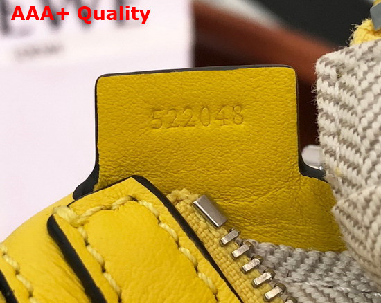 Loewe Nano Puzzle Bag in Yellow Classic Calfskin Replica