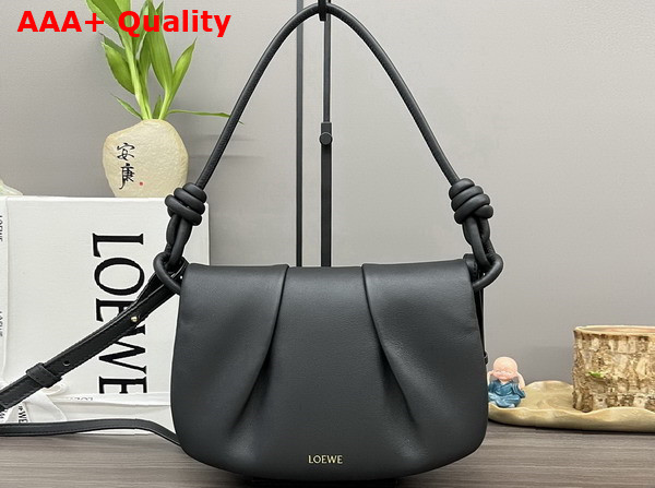 Loewe Paseo Satchel in Black Shiny Nappa Calfskin Replica