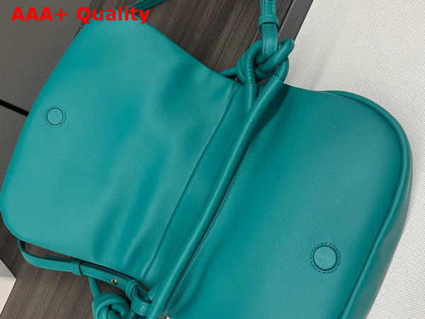 Loewe Paseo Satchel in Emerald Green Shiny Nappa Calfskin Replica