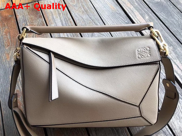 Loewe Puzzle Bag Light Grey Grained Calf Leather Replica