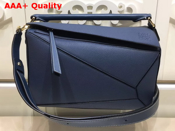 Loewe Puzzle Bag Navy Grained Calfskin Replica