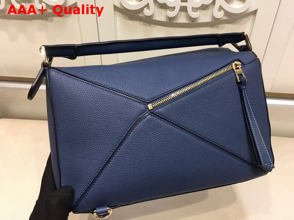 Loewe Puzzle Bag Navy Grained Calfskin Replica