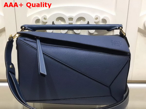 Loewe Puzzle Bag Navy Grained Calfskin Replica