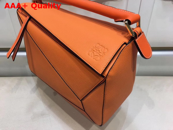 Loewe Puzzle Bag Orange Grained Calfskin Replica