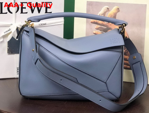 Loewe Puzzle Bag in Atlantic Blue Classic Calfskin Replica