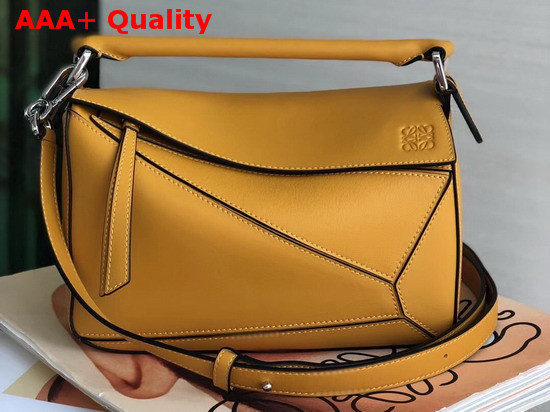 Loewe Puzzle Bag in Yellow Calfskin Replica