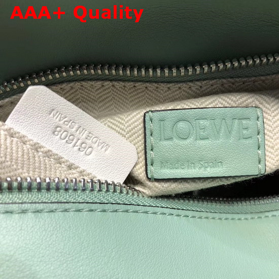 Loewe Puzzle Gingham Bag Sea Water Green Replica