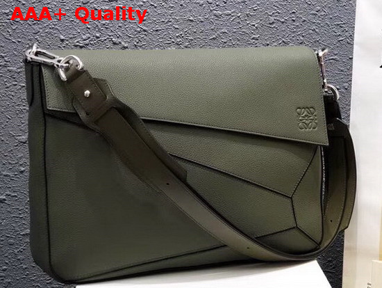 Loewe Puzzle Messenger Bag Khaki Green Replica