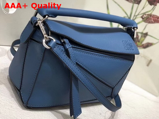 Loewe Puzzle Mini Bag Blue Classic Calf Replica