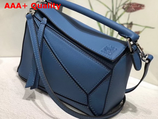 Loewe Puzzle Mini Bag Blue Classic Calf Replica