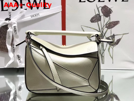 Loewe Puzzle Mini Bag Light Green Pearlized Calf Replica