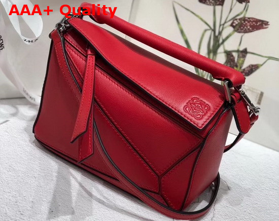 Loewe Puzzle Mini Bag Red Classic Calf Replica