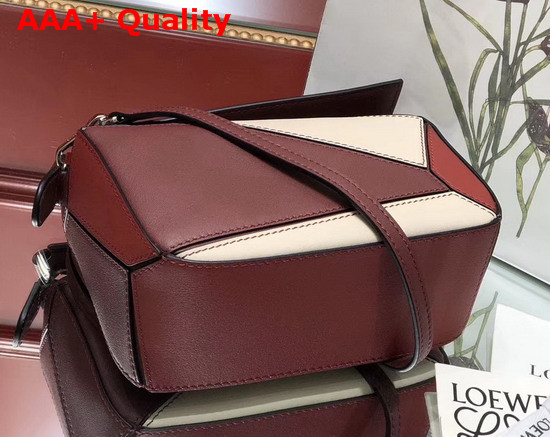 Loewe Puzzle Mini Bag Wine Garnet Classic Calf Replica