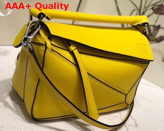 Loewe Puzzle Mini Bag Yellow Classic Calf Replica