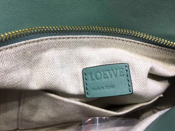 Loewe Puzzle Shoulder Bag in Mint Green Calf Leather with Embossed Anagram For Sale