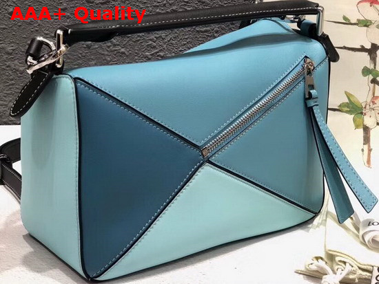 Loewe Puzzle Small Bag Light Blue Aqua Classic Calf Leather Replica